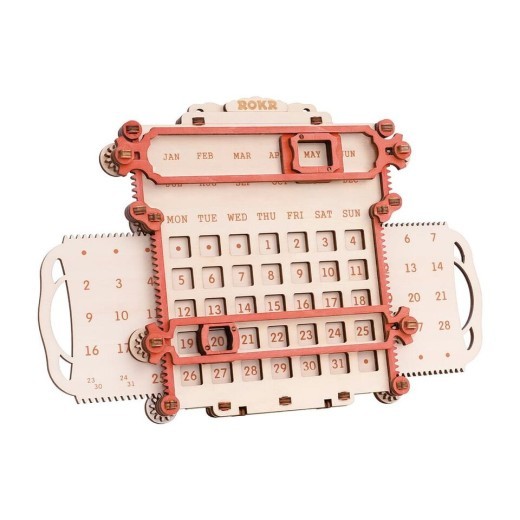 ROKR 3D Wooden Puzzle Penholder Calendar Best Gift For Teens Home Decorate