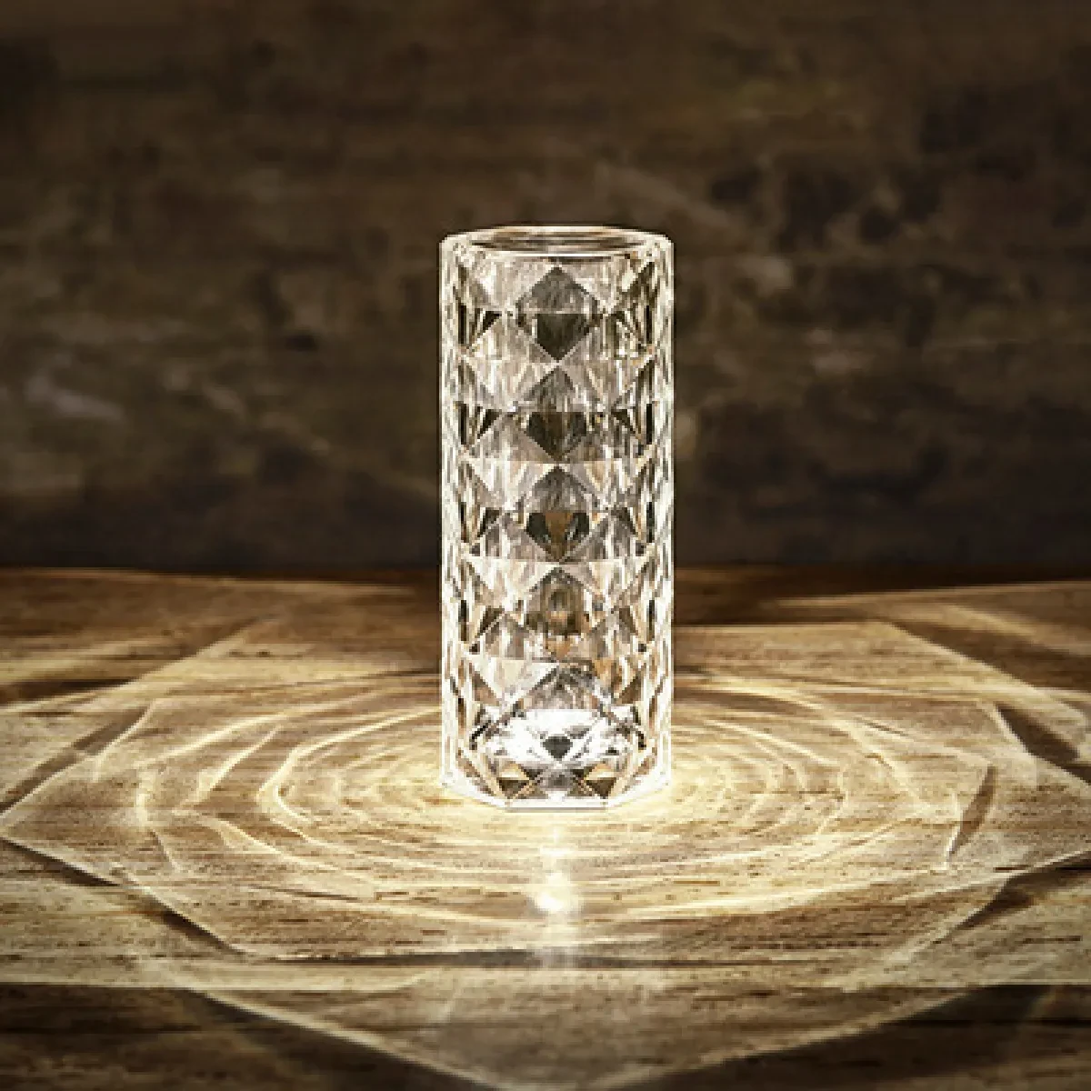 LED Crystal Table Lamp with Remote & Touch Control - 16 RGBW Color Option