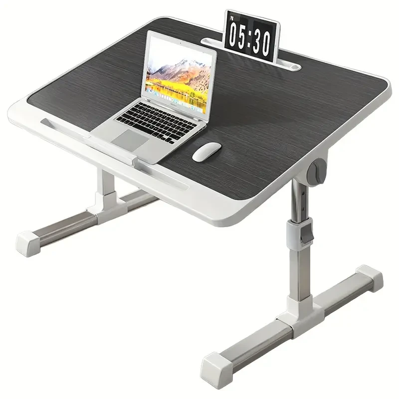 1PC Adjustable Laptop Bed Table 60x40cm With Heights 29-42cm And Angles Foldable Design