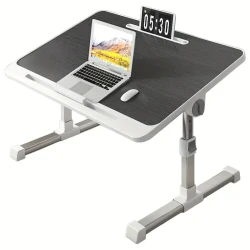 1PC Adjustable Laptop Bed Table 60x40cm With Heights 29-42cm And Angles Foldable Design