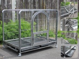 X-Large Metal Pet Cage with Wheels 110x93x78cm