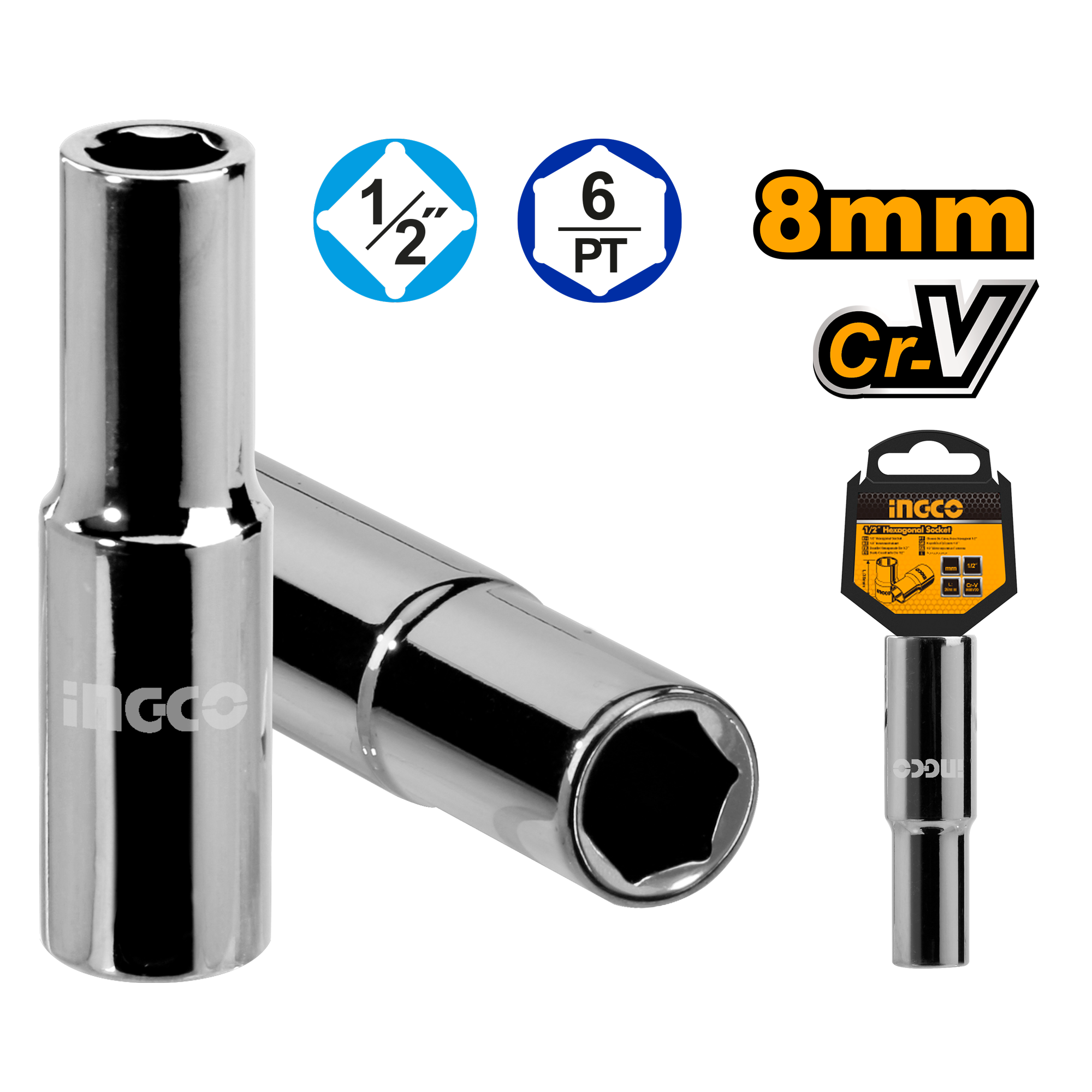 1/2″ Deep Hexagonal Socket