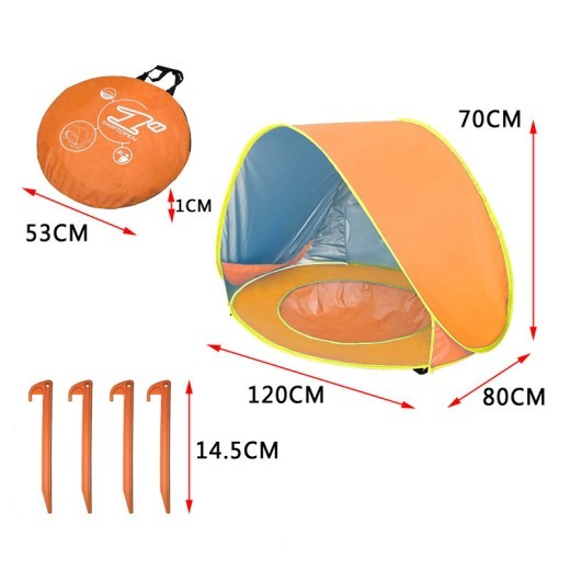 Children Babies Beach Tents Shade Bule