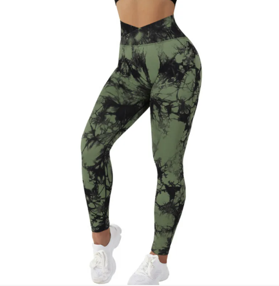 Seamless Tie Dye Leggings Women Yoga Pants Push Up Sport Fitness Running Gym Leggings