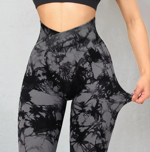 Seamless Tie Dye Leggings Women Yoga Pants Push Up Sport Fitness Running Gym Leggings