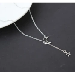 Simple Moon Star Necklace Clavicle Chain Short Necklace