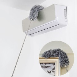 Telescopic Pole Washable Easy Apply Long Handle Extendable Duster Static Stainless Steel Bendable Brush Lengthen Roof Cleaning