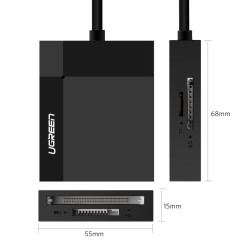 0.5M UGREEN SD TF CF MS Card Reader, USB 3.0 Adapter Read 4 Cards Simultaneously