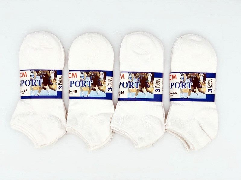 (12 Pairs) Sports Socks Thin Ankle Socks - WHITE - M7-11/ W8-12