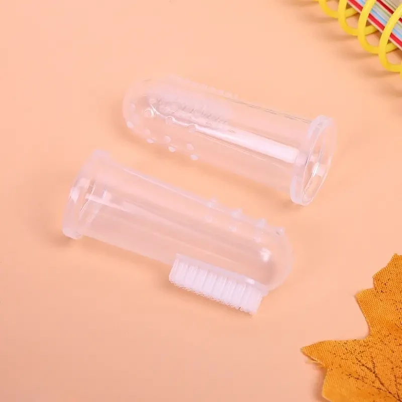 2pcs Silicone Finger Toothbrush - Safe Oral Cleaning