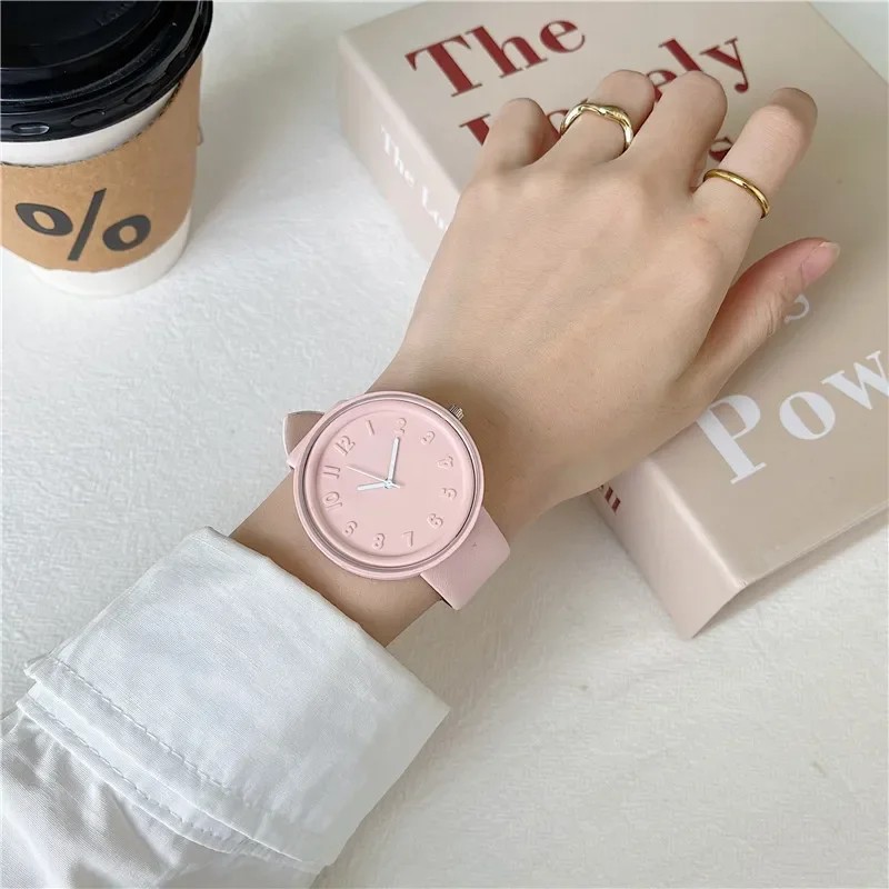 Women Quartz Watch – Macaron Color Retro Digital Wristwatch
