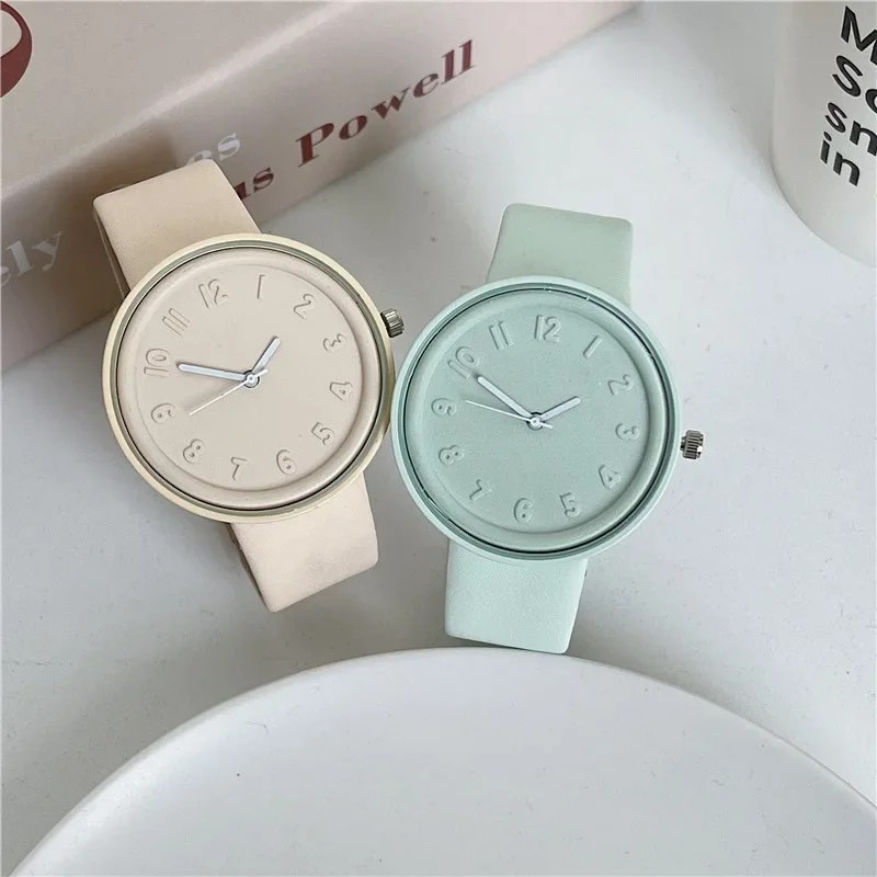Women Quartz Watch – Macaron Color Retro Digital Wristwatch