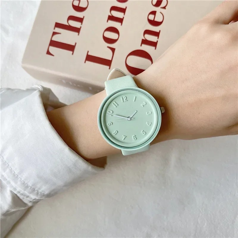 Women Quartz Watch – Macaron Color Retro Digital Wristwatch