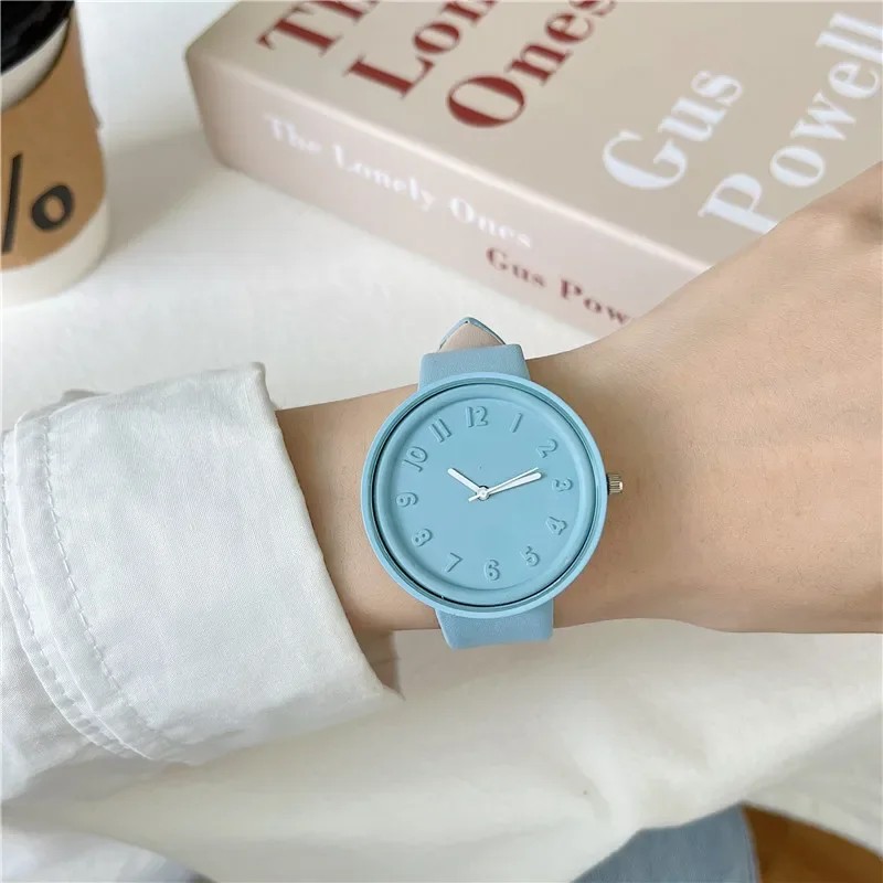 Women Quartz Watch – Macaron Color Retro Digital Wristwatch