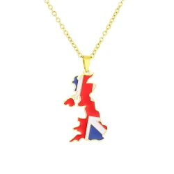 Women’s Stainless Steel Simple & Versatile Map Necklace