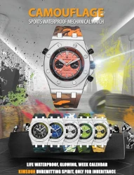 Men’s Fashion Silicone Waterproof Automatic Mechanical Sports Watch