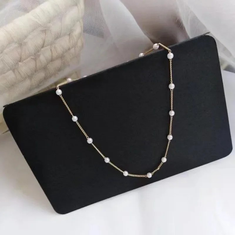Women’s Korean Style Pearl Choker Necklace