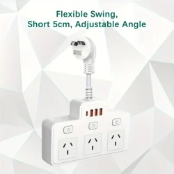 Switch power socket, with 3 sockets