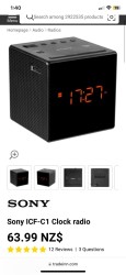 Sony clock radio