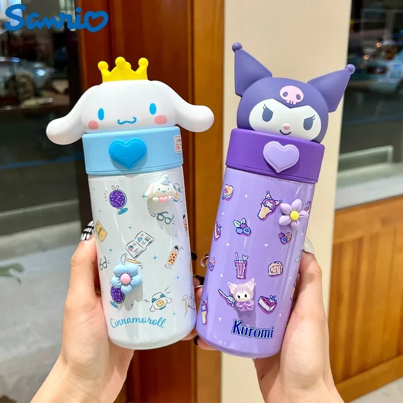 Miniso Hello Kitty Cinnamoroll Kuromi Stainless Steel 316 Thermos Water Bottle – Vacuum Termo Kids Vacuum Flask Bottle Tumbler