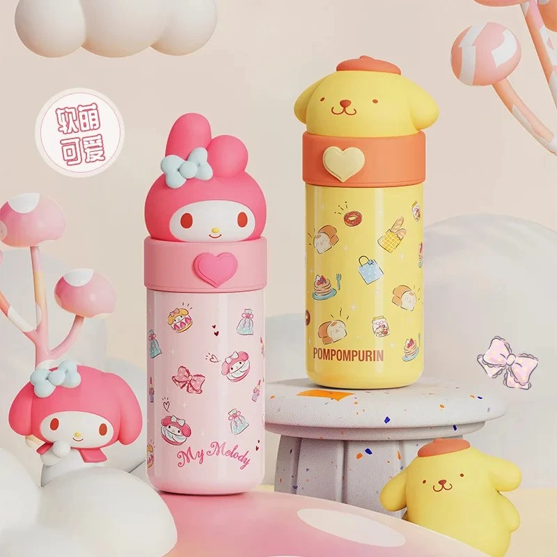 Miniso Hello Kitty Cinnamoroll Kuromi Stainless Steel 316 Thermos Water Bottle – Vacuum Termo Kids Vacuum Flask Bottle Tumbler