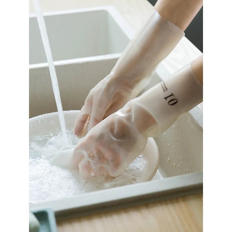 Thickened Nitrile Rubber Gloves - Acid & Alkali Resistant, Anti-Slip, Latex-Free