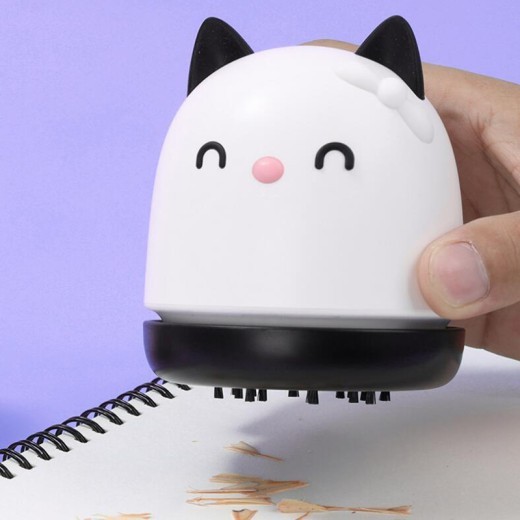 Cat Mini Vacuum Cleaner Suction Eraser Office Desktop Student Portable Handheld