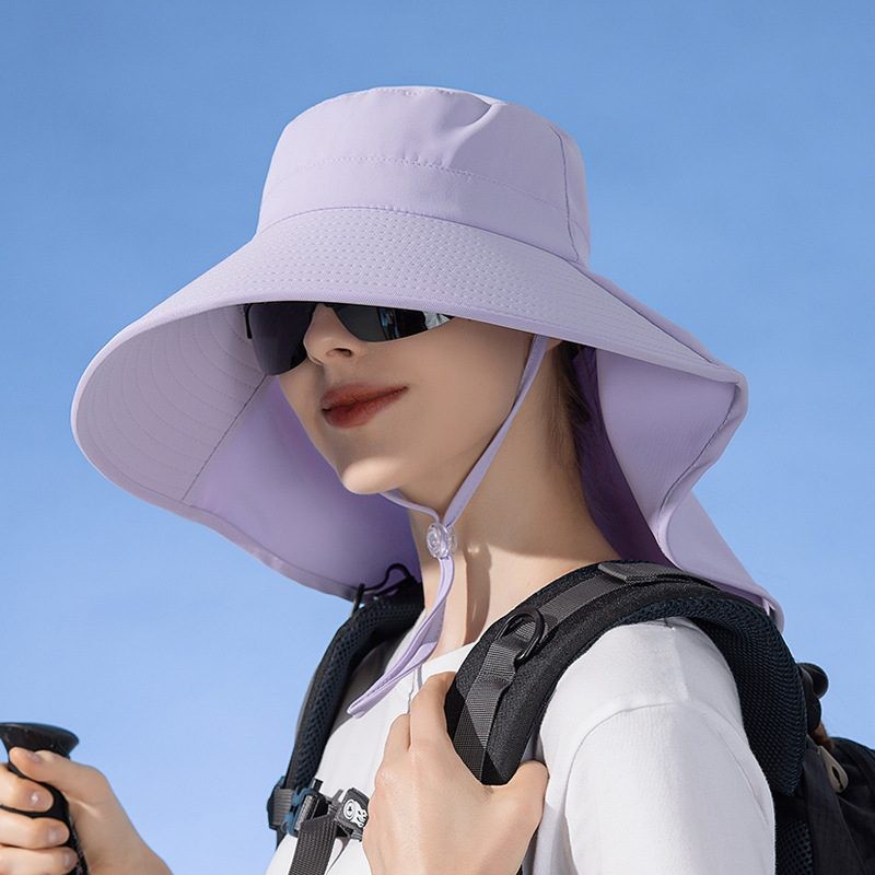 Sun Hats Wide Brim Bucket Outdoor Fishing Hiking Cap UV Protection 6 Colours