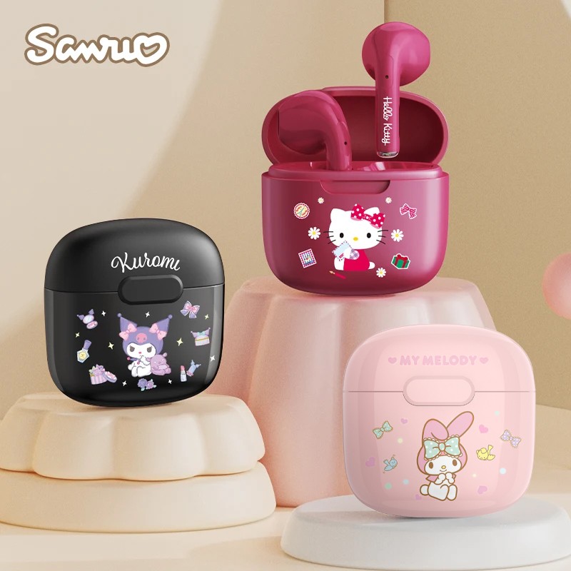 Miniso Sanrio BL22B Bluetooth 5.3 Wireless Earbuds – Cute My Melody Earphones with HIFI Stereo Sound, Hello Kitty & Kuromi