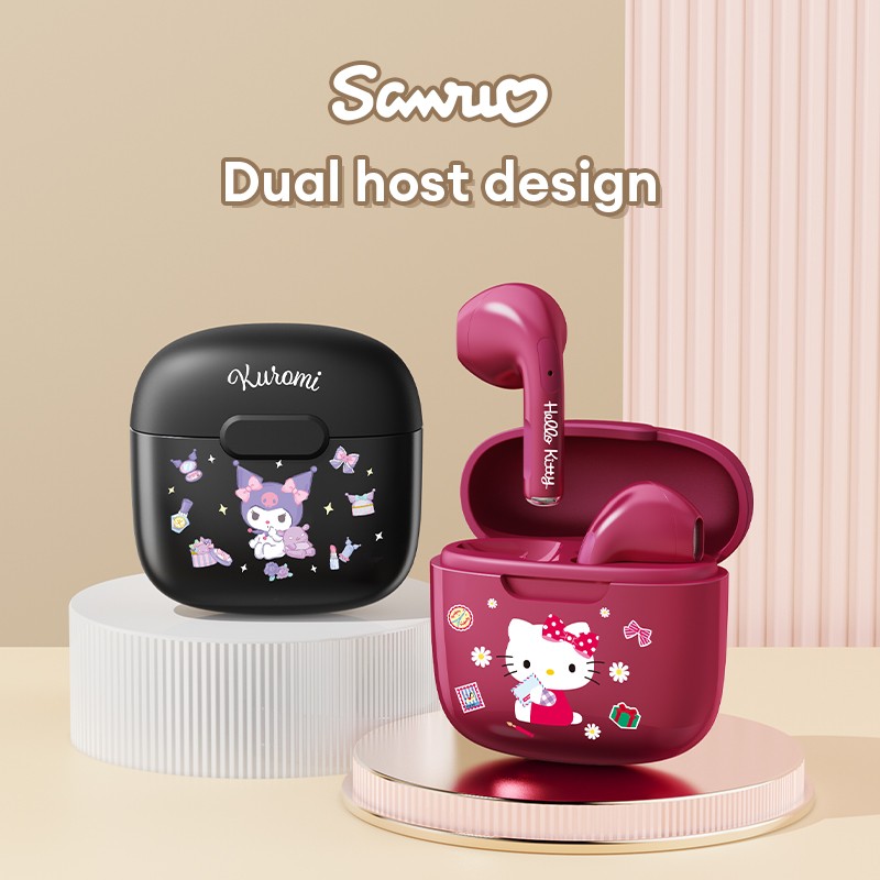 Miniso Sanrio BL22B Bluetooth 5.3 Wireless Earbuds – Cute My Melody Earphones with HIFI Stereo Sound, Hello Kitty & Kuromi