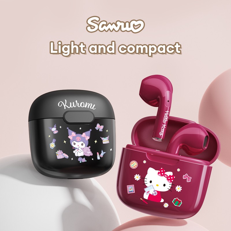 Miniso Sanrio BL22B Bluetooth 5.3 Wireless Earbuds – Cute My Melody Earphones with HIFI Stereo Sound, Hello Kitty & Kuromi