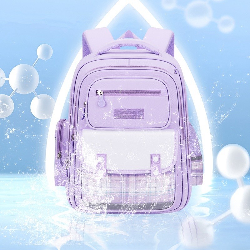 MINISO Disney LinaBell Student Bag – Kawaii StellaLou Waterproof Schoolbag with Cartoon Design, Large Capacity and Safety Reflectors Backpack