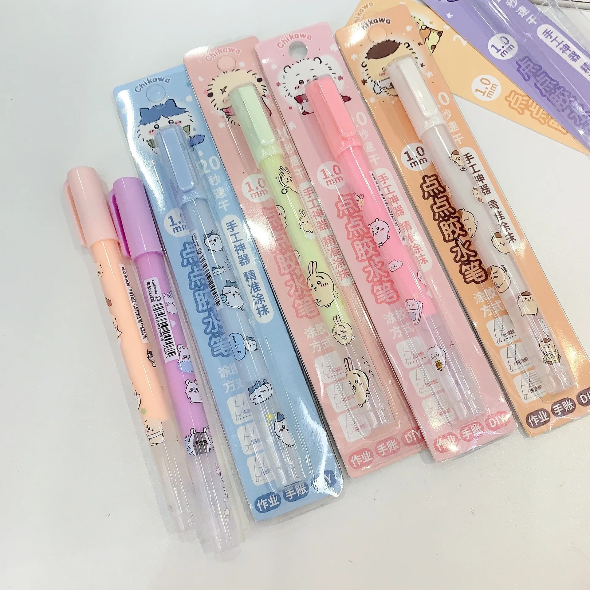 36pcs Miniso Chiikawa Dispensing Pen – Student DIY Handmade Quick Drying Glue Press Writing Stationery Wholesale