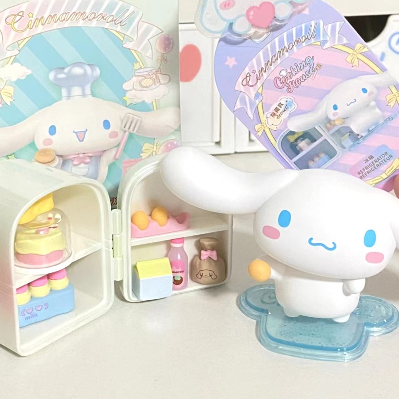 6 Boxes Cinnamoroll Cooking Blind Box – MINISO Sanrio Doll Model Decorative Ornaments for Children Toys, Birthday Gifts, Kawaii Trendy Animation