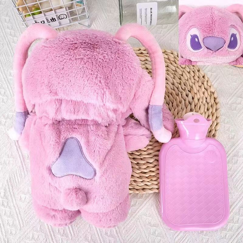 30CM MINISO Stitch Hot Water Bag – Extra Grande Plush Doll Hand Warmer, Cute Disney Anime Gift for Girls, Holiday Gifts