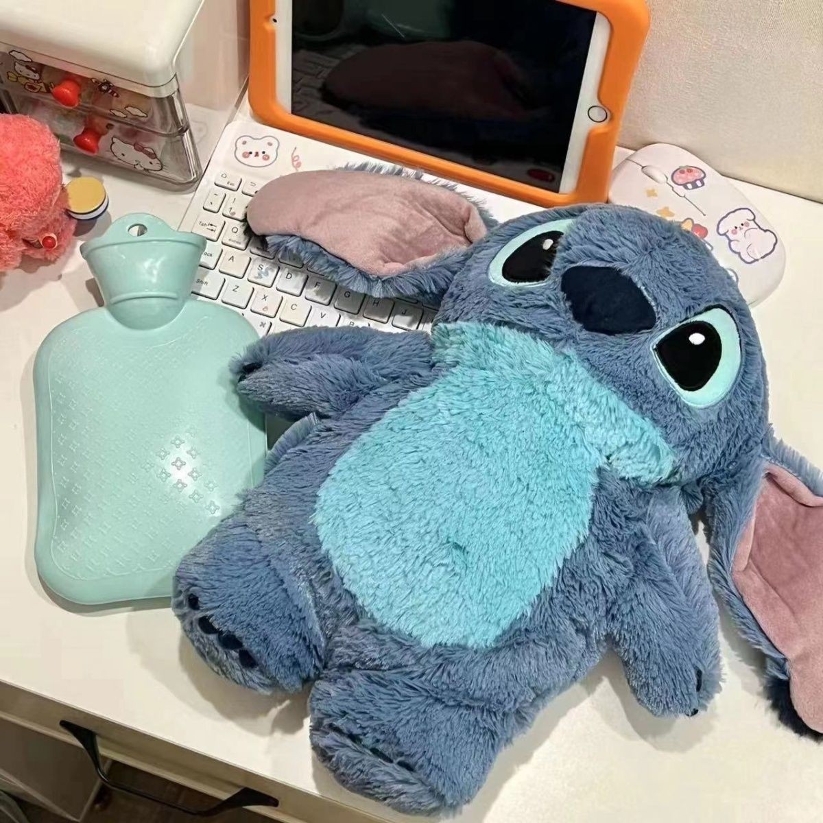 30CM MINISO Stitch Hot Water Bag – Extra Grande Plush Doll Hand Warmer, Cute Disney Anime Gift for Girls, Holiday Gifts