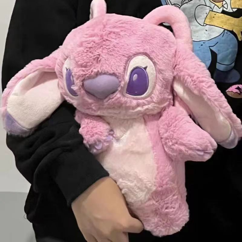 30CM MINISO Stitch Hot Water Bag – Extra Grande Plush Doll Hand Warmer, Cute Disney Anime Gift for Girls, Holiday Gifts