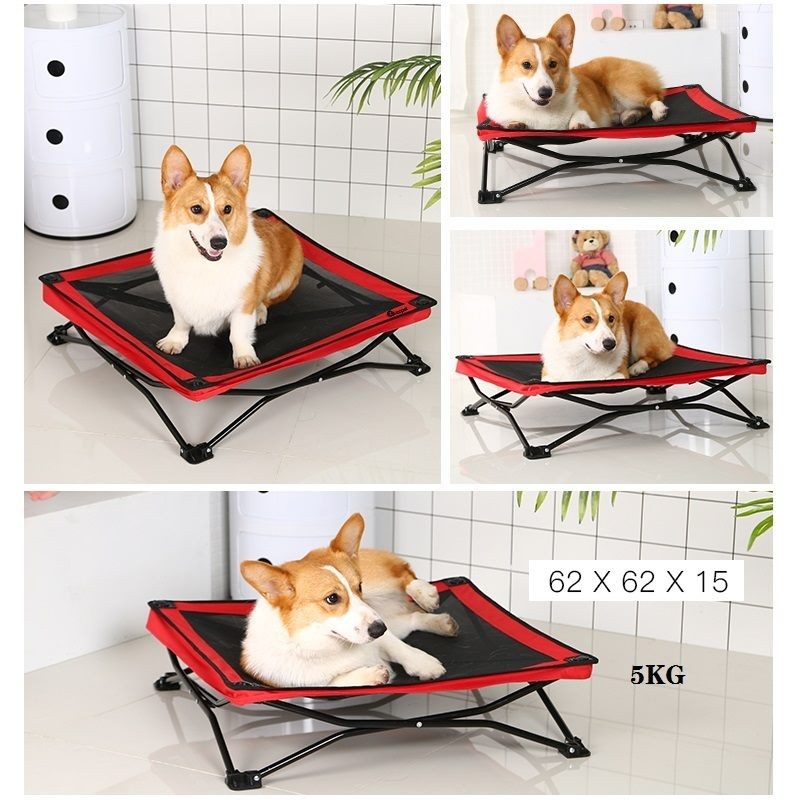 Pet Bed Mesh Cot Elevated Raised Indoor Sleeping M/L