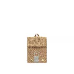 Cute Little House Woven Backpack Mini