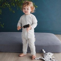 Woolbabe Merino Zip-Up Pyjamas | Pebble