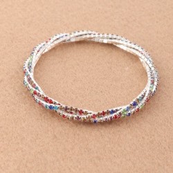 Multilayer Rhinestone Bracelet Girl Bracelet Bracelet Three Layer Cross Diamond Bracelet