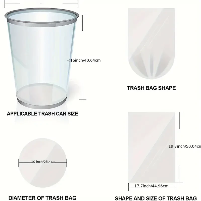5 Rolls of 100 Count Biodegradable Trash Bags