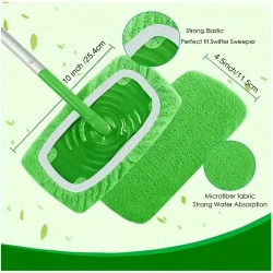6pcs Reusable Mop Pads - High Absorption for Wet & Dry Cleaning (Mop Not Included)