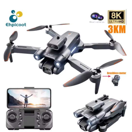 New S1S Mini Drone Caméra 8K Professional Brushless Motor Dron Obstacle Avoidance HD Dual Camera Foldable Quadcopter Toys