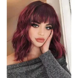 Full-head Wig-style Curly Small Wave Hairstyle Air Bangs