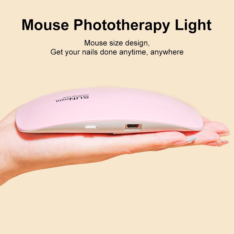 6W Mini Nail Dryer Machine – Portable 6 LED UV Manicure Lamp