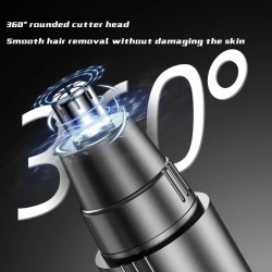 Black Electric Nose Hair Trimmer – Painless Ear and Nose Hair Trimmer for Men and Women