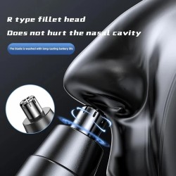 Black Electric Nose Hair Trimmer – Painless Ear and Nose Hair Trimmer for Men and Women