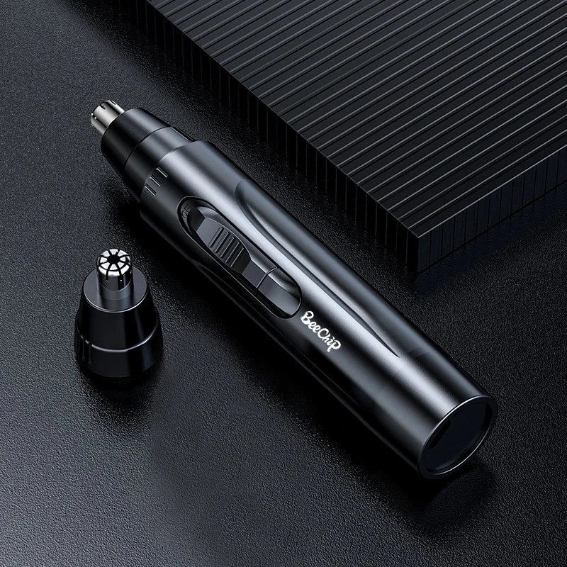 Black Electric Nose Hair Trimmer – Painless Ear and Nose Hair Trimmer for Men and Women
