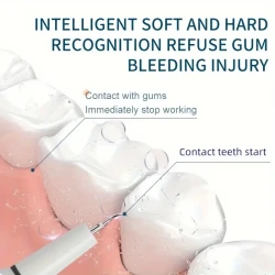 Tooth plaque/tartar remover, tooth plaque remover, electric tooth cleaner tartar remover, dental calculus remover tooth cleaning kit, with LED light, 3 modes rechargeable tooth cleaning kit, with dental tools, 2 replaceable heads, men and women can use